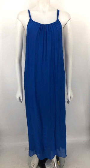 ROSEMARINE Royal Blue Made in Italy Spaghetti strap Maxi Length Dress