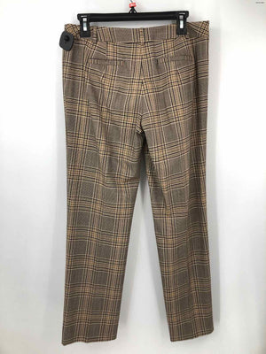 MILLY Brown Tan Houndstooth Slacks Size 8  (M) Pants