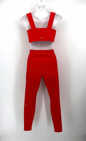 ALO Red Legging & Top Size XS/SM (S) Activewear Set