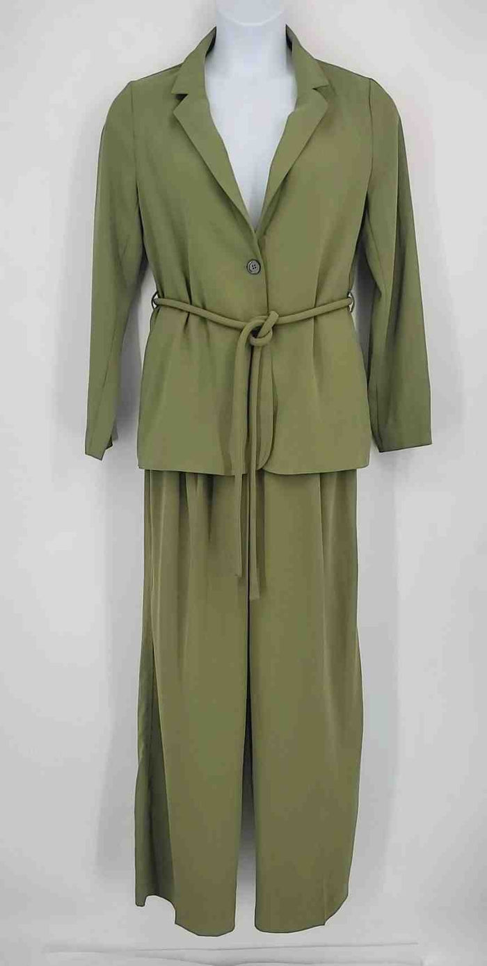 CURRENT AIR Green Size MEDIUM (M) w/belt Jacket & Pants Suit Set