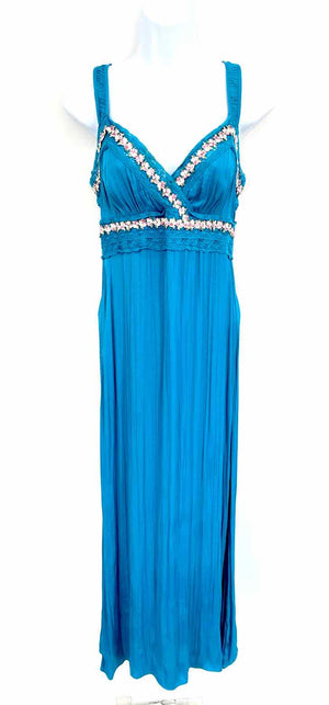 betsey johnson dress blue BETSEY JOHNSON Blue Pink Multi Floral Trim Sleeveless Size 2 (XS) Dress –  ReturnStyle