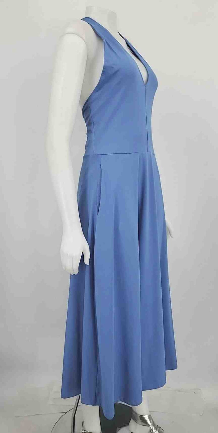 pact halter dress Blue Organic Cotton Midi Size LARGE (L) – ReturnStyle green dress cotton Tuckernuck disney inspired Open back design70% cotton Size:24 (AU)