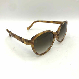 LOUIS VUITTON Tan Brown Pre Loved Sunglasses w/case