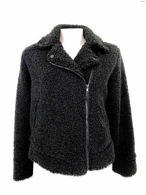 G BY GIULIANA Black Faux Persian Lamb Zip Front Women Size SMALL (S) Jacket
