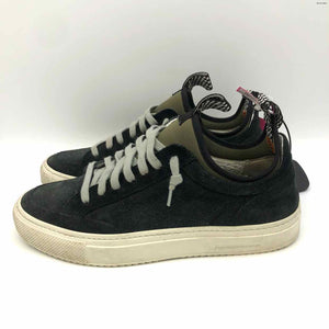P448 Black Gray Suede Italian Made Sneaker Shoe Size 39 US: 8-1/2 Shoes