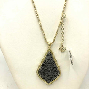 KENDRA SCOTT Goldtone Black Necklace