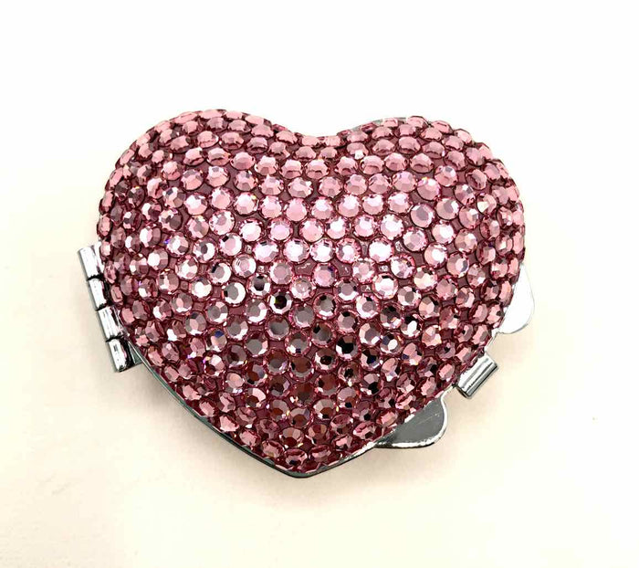 Pink Swarovski Crystal Heart PillBox