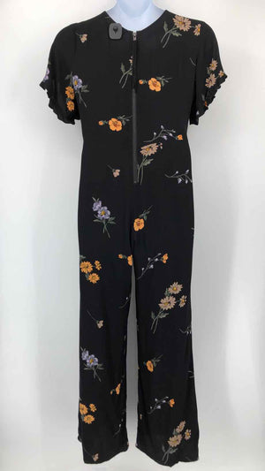 SALTWATER LUXE Black Multi-Color Floral Pants Size MEDIUM (M) Jumpsuit