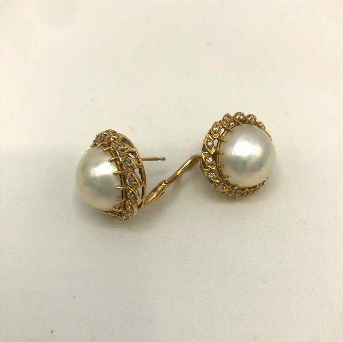 Diamond 14k & Pearl 14k-Earring