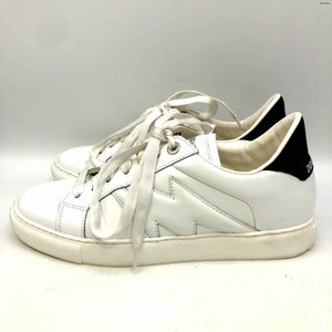 ZADIG & VOLTAIRE White Leather Sneaker Shoe Size 40 US: 9-1/2 Shoes