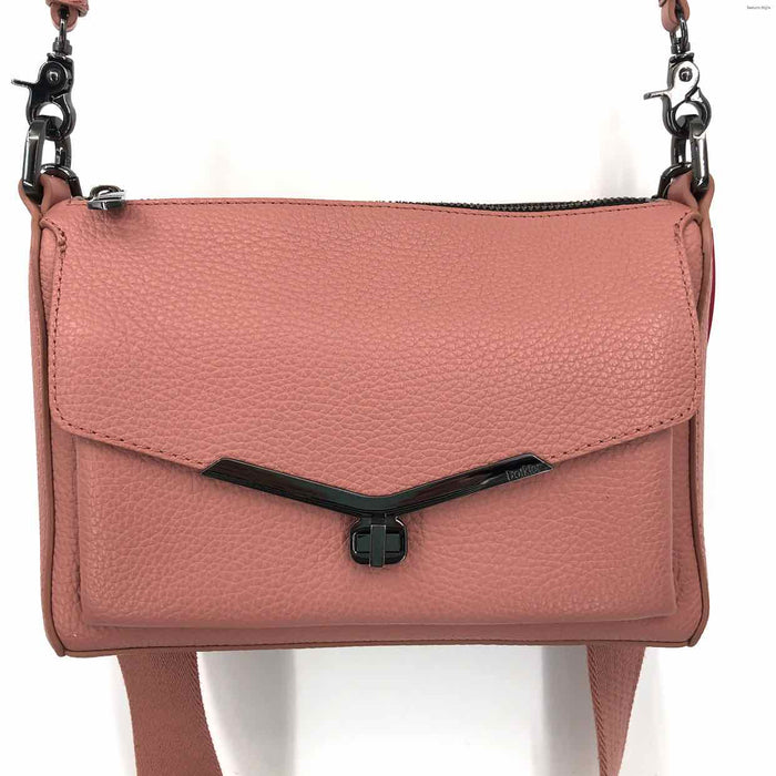 BOTKIER Blush Pebbled Leather Pre Loved Crossbody Purse
