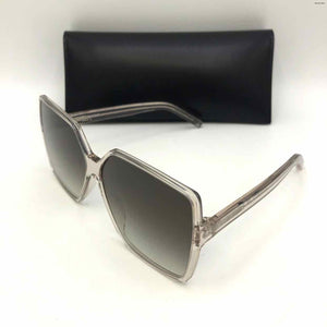 YSL - YVES ST LAURENT Gray Faceted Round Sunglasses w/case