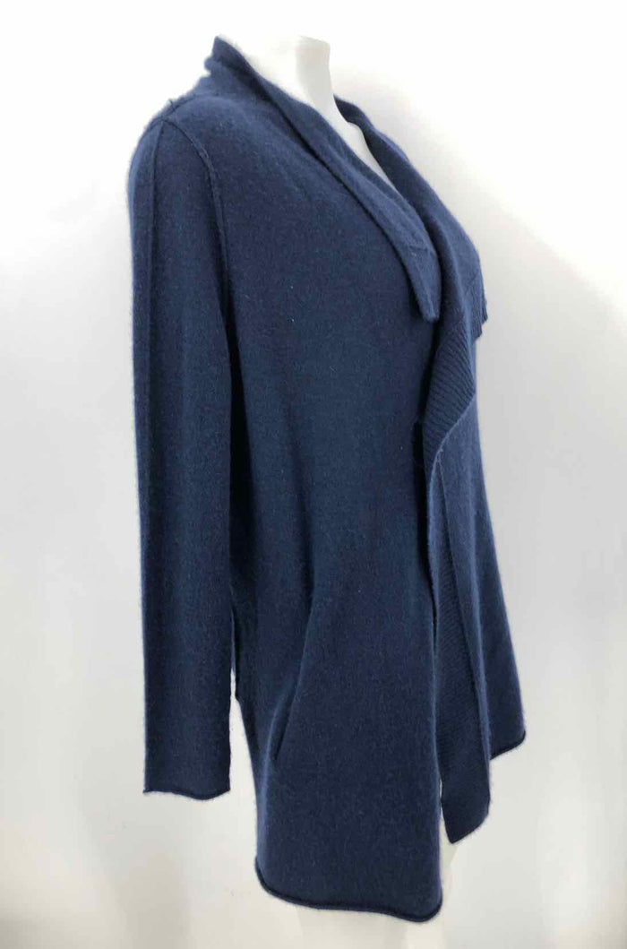 360 CASHMERE Navy Cashmere Knit Wrap Size SMALL (S) Sweater