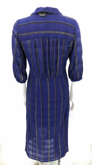 BA&SH Purple Gold Stripe Size 0  (XS) Dress