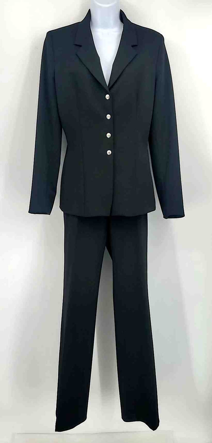 VERTIGO Black Silvertone Size MEDIUM (M) Made in France Blazer Pants Suit Set