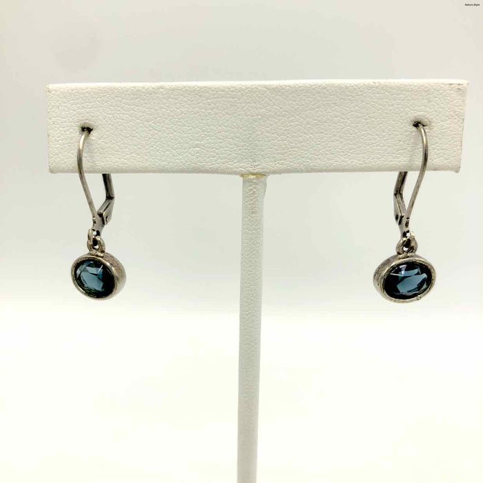 Sterling Silver Blue Topaz Oval ss Earrings