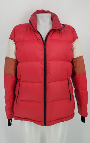 SPLITS59 Red White & Brown Down Blend Quilted Puffer Jacket