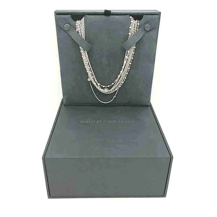DAVID YURMAN Silver Pearls Pre Loved Starburst ss Necklace