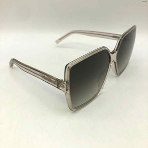 YSL - YVES ST LAURENT Gray Faceted Round Sunglasses w/case