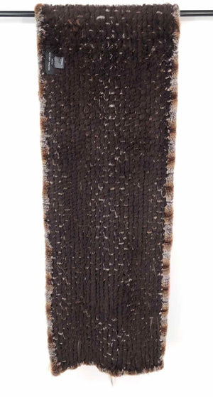 Brown Fur Pockets Scarf