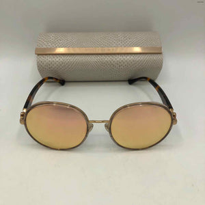 JIMMY CHOO Rose Gold Tortoise Oversized Sunglasses w/case