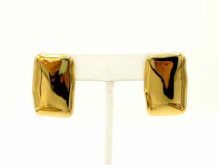 KSL Goldtone Rectangle Studs Earrings