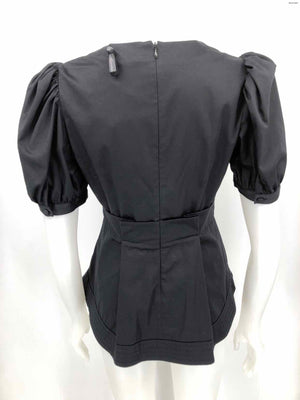 VERONICA BEARD Black Puff Sleeves Short Sleeves Size 4  (S) Top