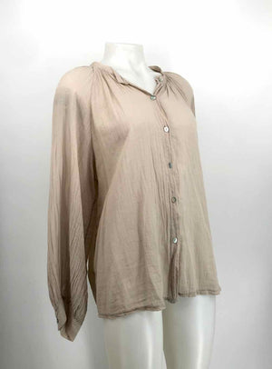 VENTI6 Taupe 100% Cotton Made in Italy Button Up Longsleeve Size MEDIUM (M) Top