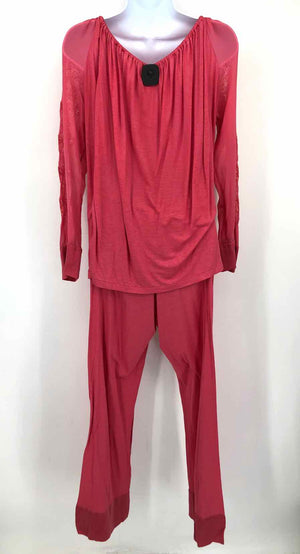 LA PERLA Pink Italian Made Embroidered Trim Top & Pants Size MEDIUM (M) Pajamas