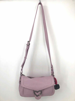 AIMEE KESTENBERG Lilac Silvertone Leather Pre Loved Heart Purse