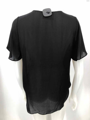 L'AGENCE Black Silk Short Sleeves Size MEDIUM (M) Top