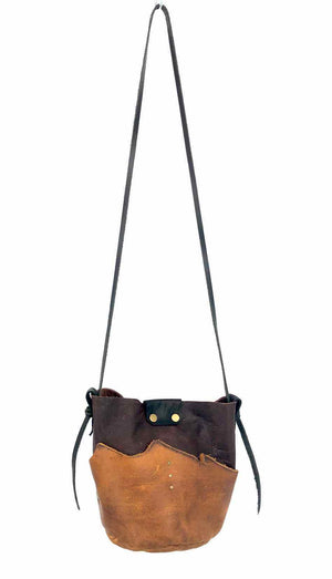 MAVEN Brown Tan Leather Crossbody Purse