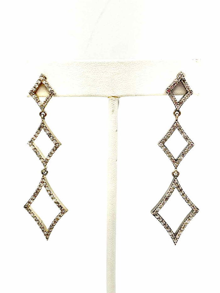 Sterling Silver Diamond Diamond Dangle ss Diamond Ear