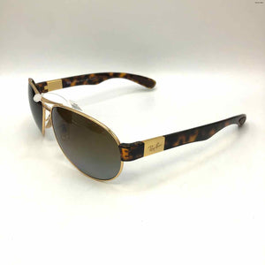 RAYBAN Brown Goldtone Pre Loved AS IS Sunglasses w/case