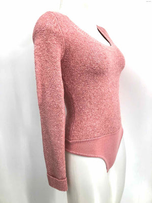 EXPRESS Pink Silver Cotton Blend Rhinestone Buttons Blazer & Sweater Jacket Set