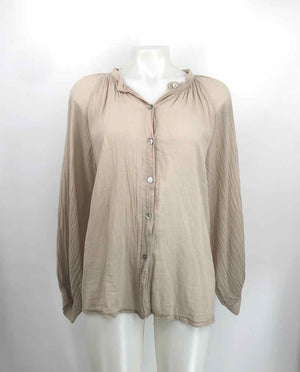 VENTI6 Taupe 100% Cotton Made in Italy Button Up Longsleeve Size MEDIUM (M) Top
