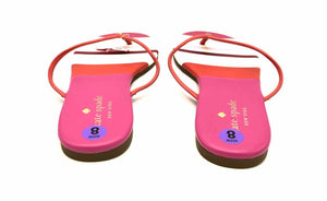 KATE SPADE Red Pink Multi Leather Upper Flip Flop Shoe Size 8 Shoes