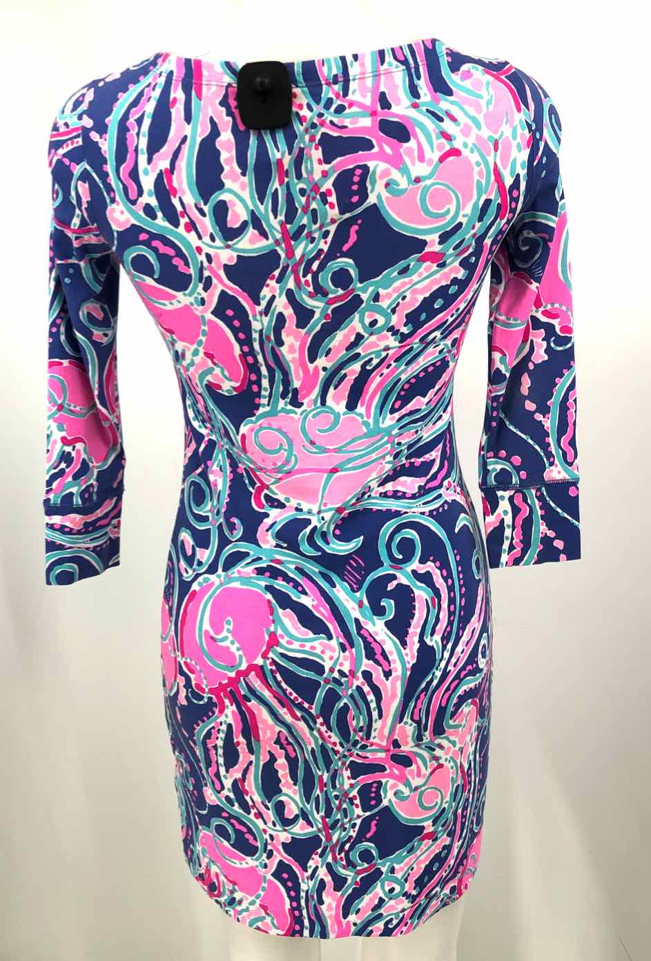 LILLY PULITZER Blue Pink Multi Print Longsleeve Size XXS (XS) Dress
