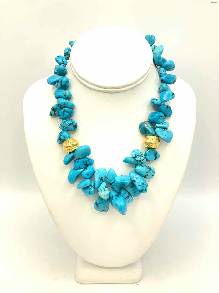 DEVON LEIGH Turquoise Dyed Howlite Pre Loved Necklace