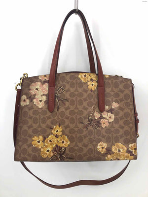 COACH Tan Beige Multi Pre Loved Tote Purse