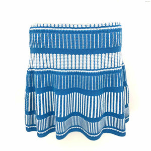 CIEBON Blue White Knit Stripe Mini Skirt Skirt Set