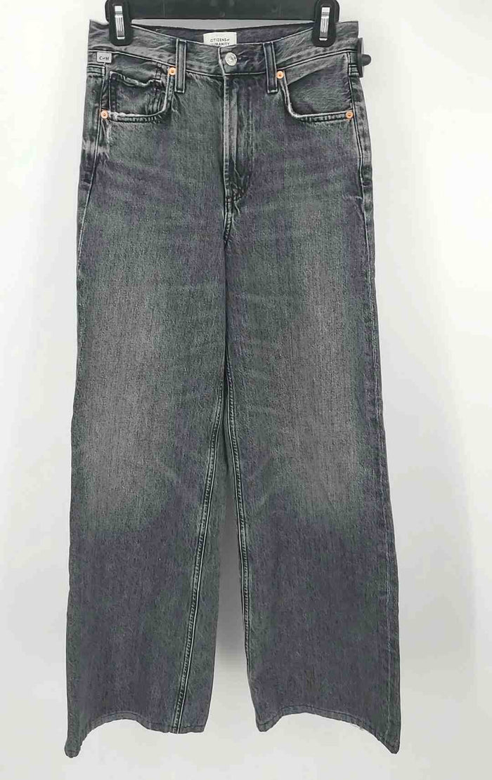 CITIZENS OF HUMANITY Charcoal Denim High Rise Wide Leg Jeans
