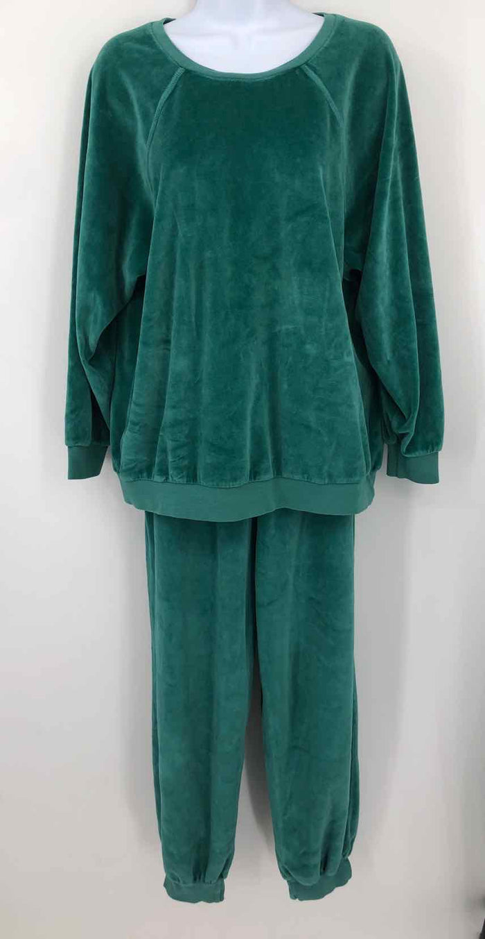 KONDI Green Velour Top & Pants Size MEDIUM (M) Pants Set