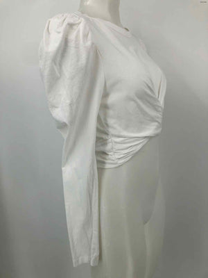 A.L.C. White Cotton Tie at Waist Size Petite (S) Top