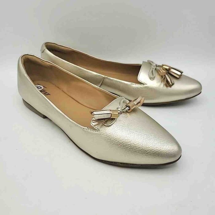 TROTTERS Goldtone Leather Pointed Toe Metallic Flats Shoe Size 10 Shoes