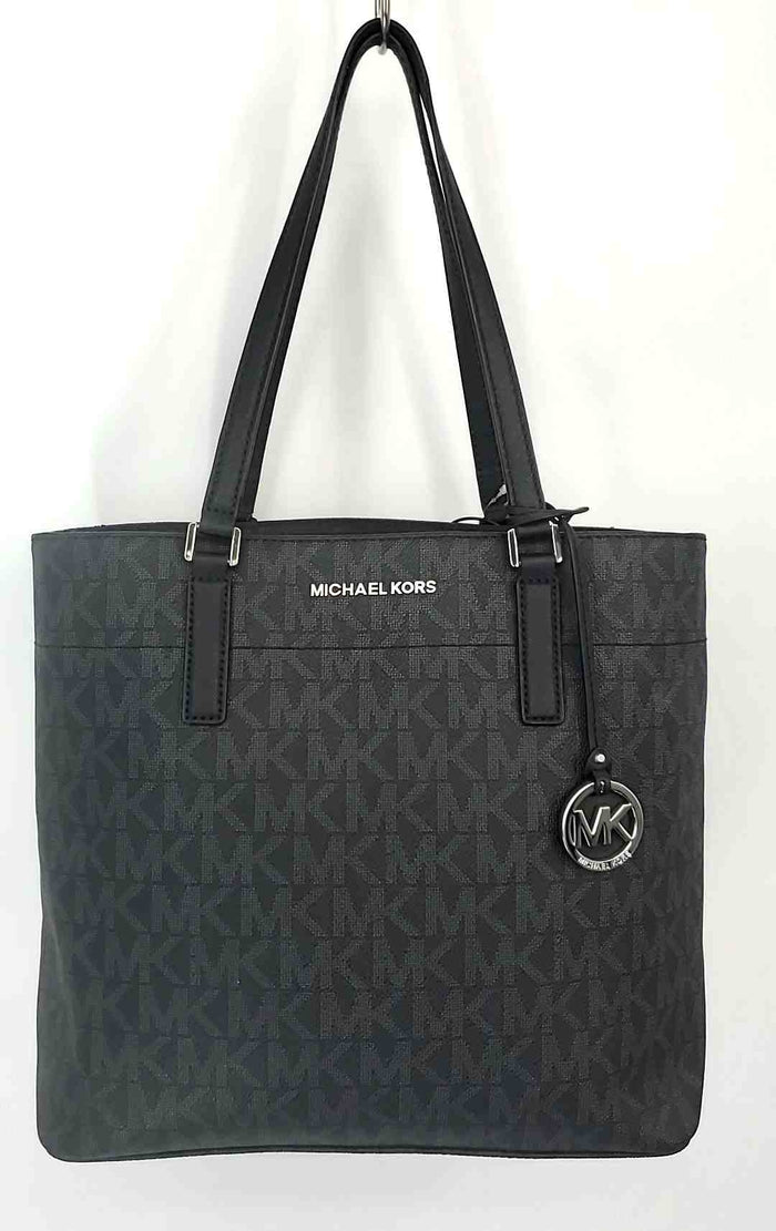 MICHAEL KORS Black Pre Loved Monogram Tote Purse