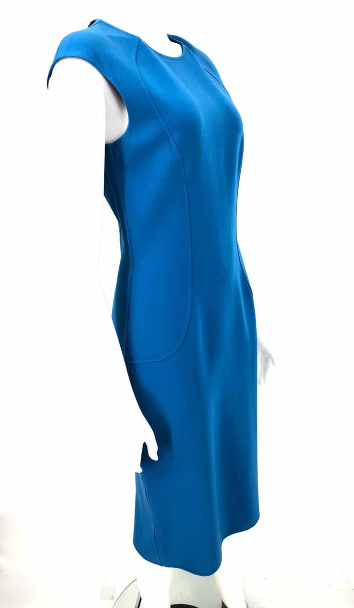 MICHAEL KORS Blue Wool Italian Made Sleeveless Size 8  (M) Dress