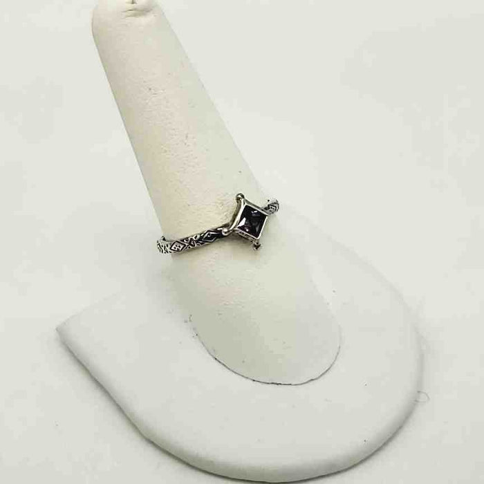 Purple Sterling Silver SZ 9 Ring SS