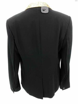 RAG & BONE Black Gold Textured Trim Blazer Women Size 10  (M) Jacket