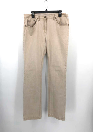 FACCONABLE Beige Denim Size 12  (L) Pants